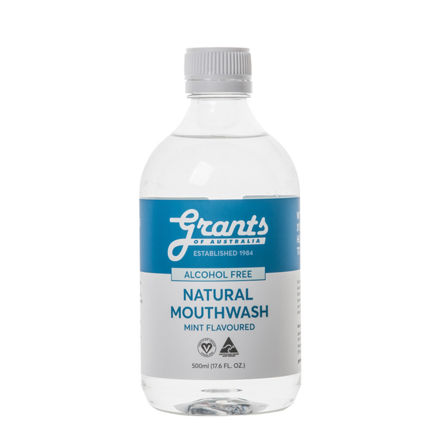 Grants Natural Mouthwash 500ml, Minty Fresh Flavour