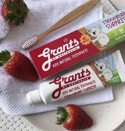 Grants Natural Toothpaste Kids 75g, Strawberry Surprise Flavour