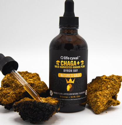 Life Cykel Double Extract Chaga+ 60mL Or 120mL, Nature's 'Black Gold'