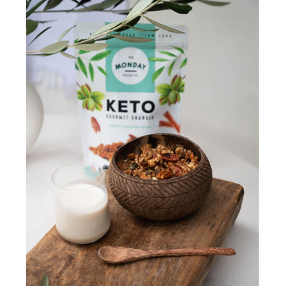 The Monday Food Co Keto Gourmet Granola 300g Or 800g, Sweet Cinnamon Pecan Flavour