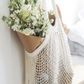 Ever Eco Tote Bag Organic Cotton Net, Natural With A Long Handle