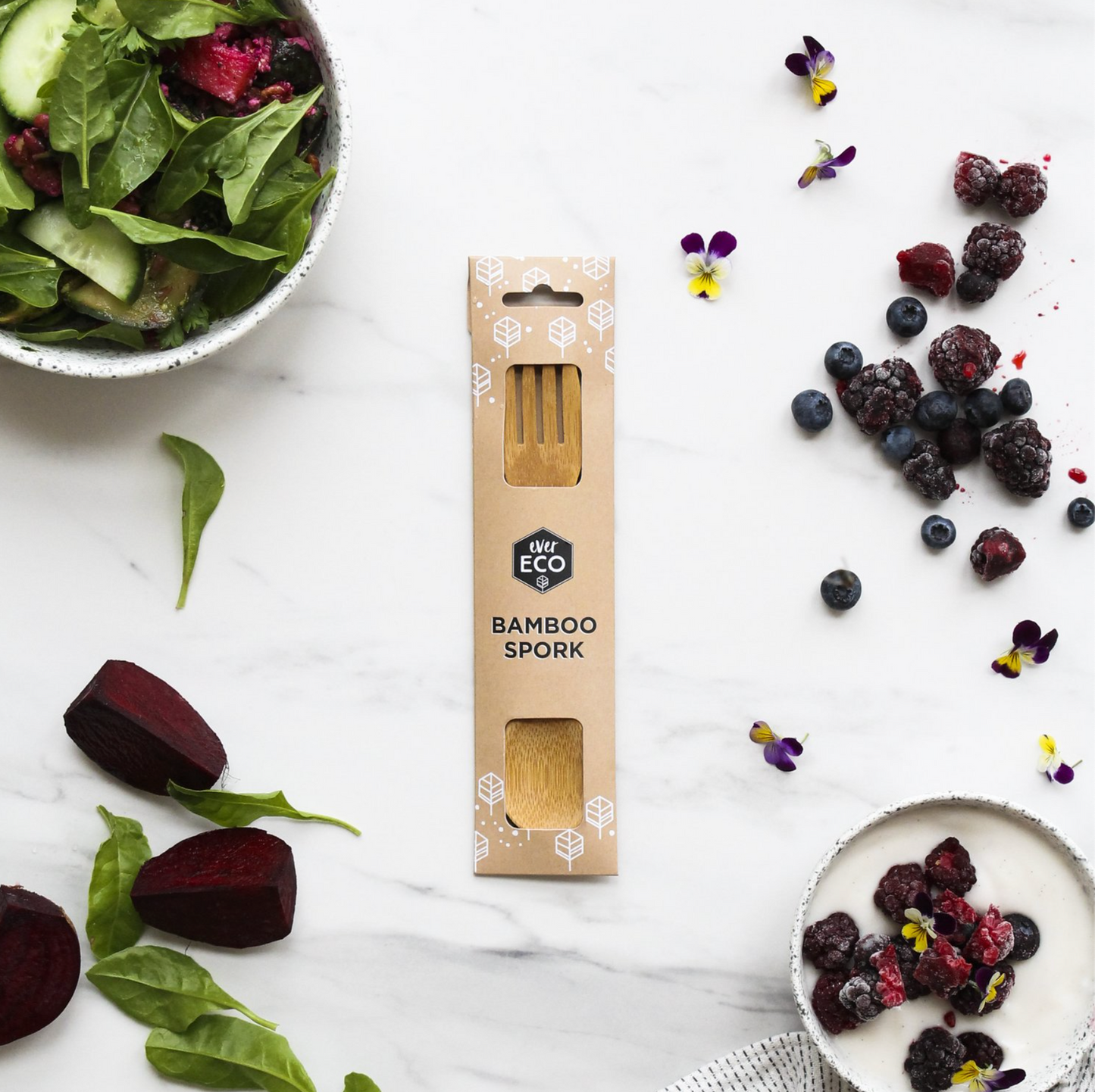 Ever Eco Bamboo Cutlery Spork, Perfect For Your Lunch Box