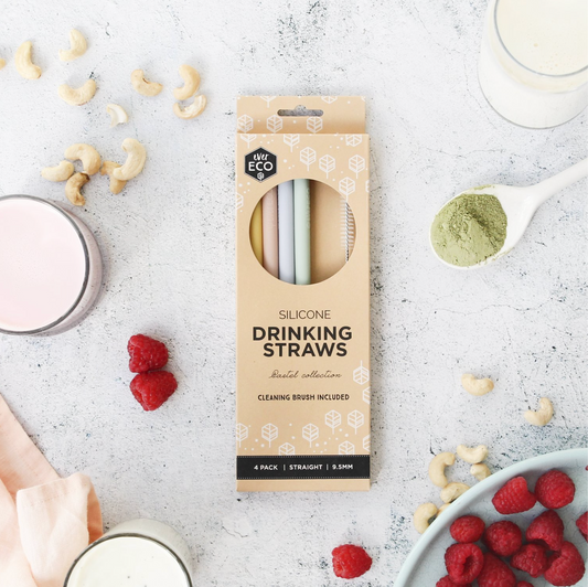 Ever Eco Silicone Straws 4 Pack, Straight