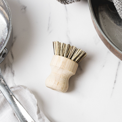 Ever Eco Pot Scrubber, Bamboo Handle & Palm Leaf Bristles