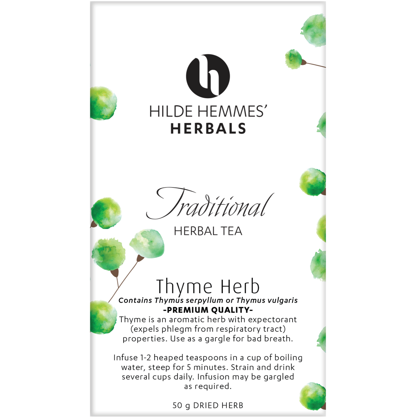 Hilde Hemmes Herbal's Tea 50g, Thyme (Loose Leaf)