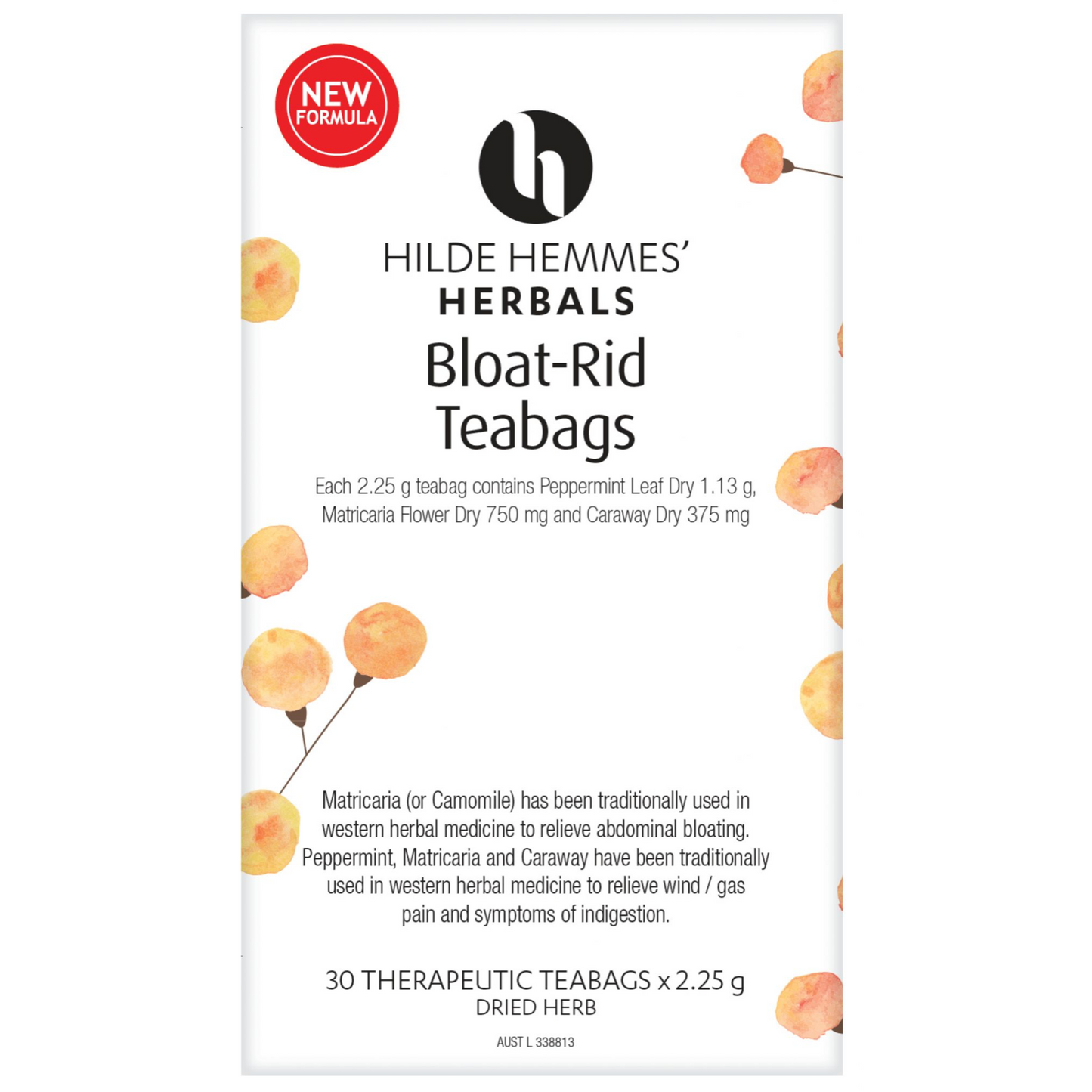 Hilde Hemmes' Herbals Bloat Rid, 30 Tea Bags