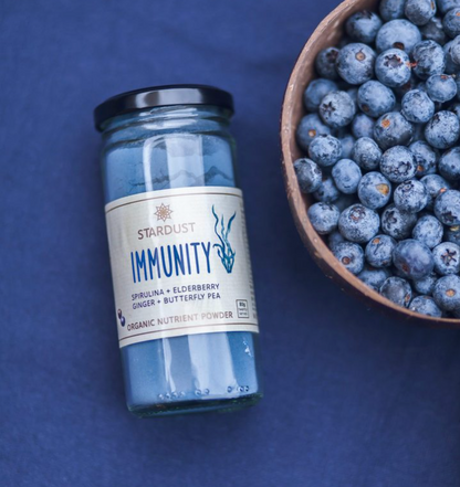 Mindful Foods Stardust Organic Blue Immunity Nutrient Powder 150g Or 600g, With Blue Spirulina & Butterfly Pea Powders