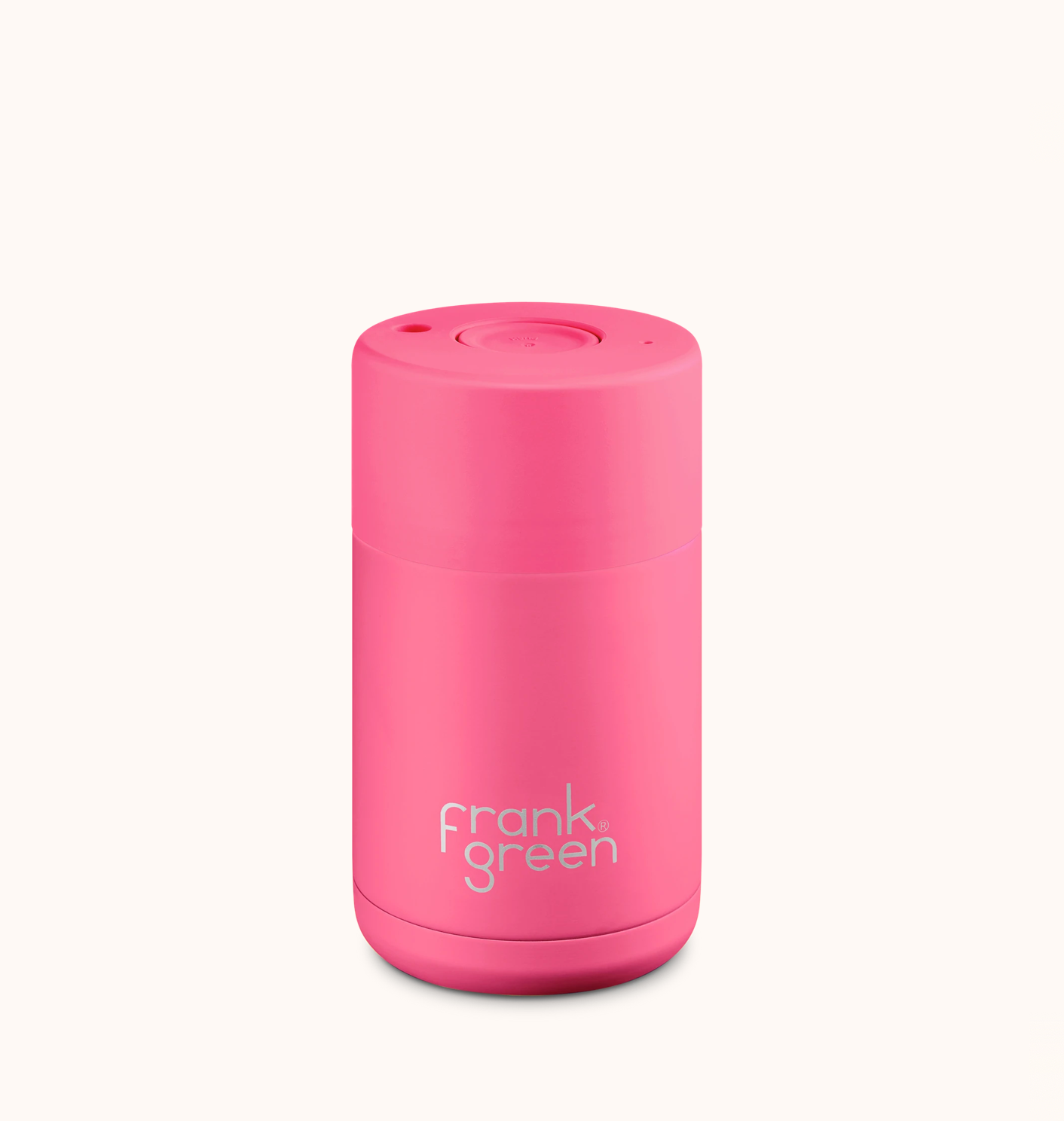 Frank Green Ceramic Reusable Cup 10oz, Neon Pink