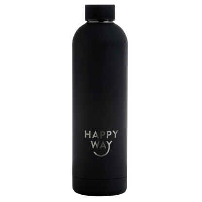 Happy Way Insulated Stainless Steel Bottle 750ml, Black