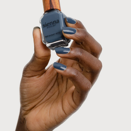 Sienna Byron Bay Nail Polish 10ml, Celeste {Dark Granite Blue-Grey}