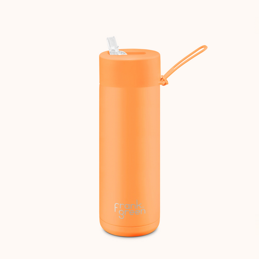 Frank Green Ceramic Reusable Bottle 20oz, Neon Orange
