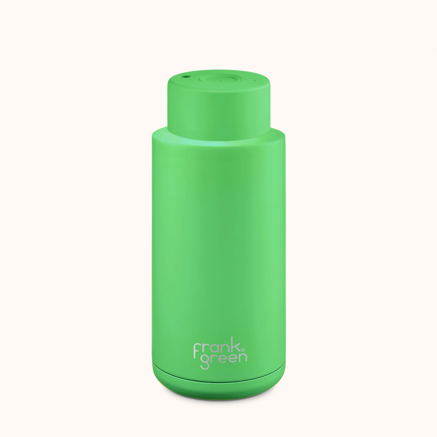 Frank Green Ceramic Reusable Bottle 34oz, Neon Green