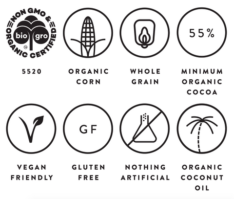 Serious Food Co. Certified Organic Popcorn 70g, Dark Chocolate Drizzle Flavour
