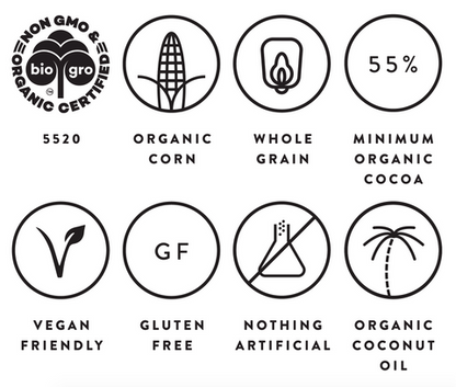 Serious Food Co. Certified Organic Popcorn 70g, Dark Chocolate Drizzle Flavour
