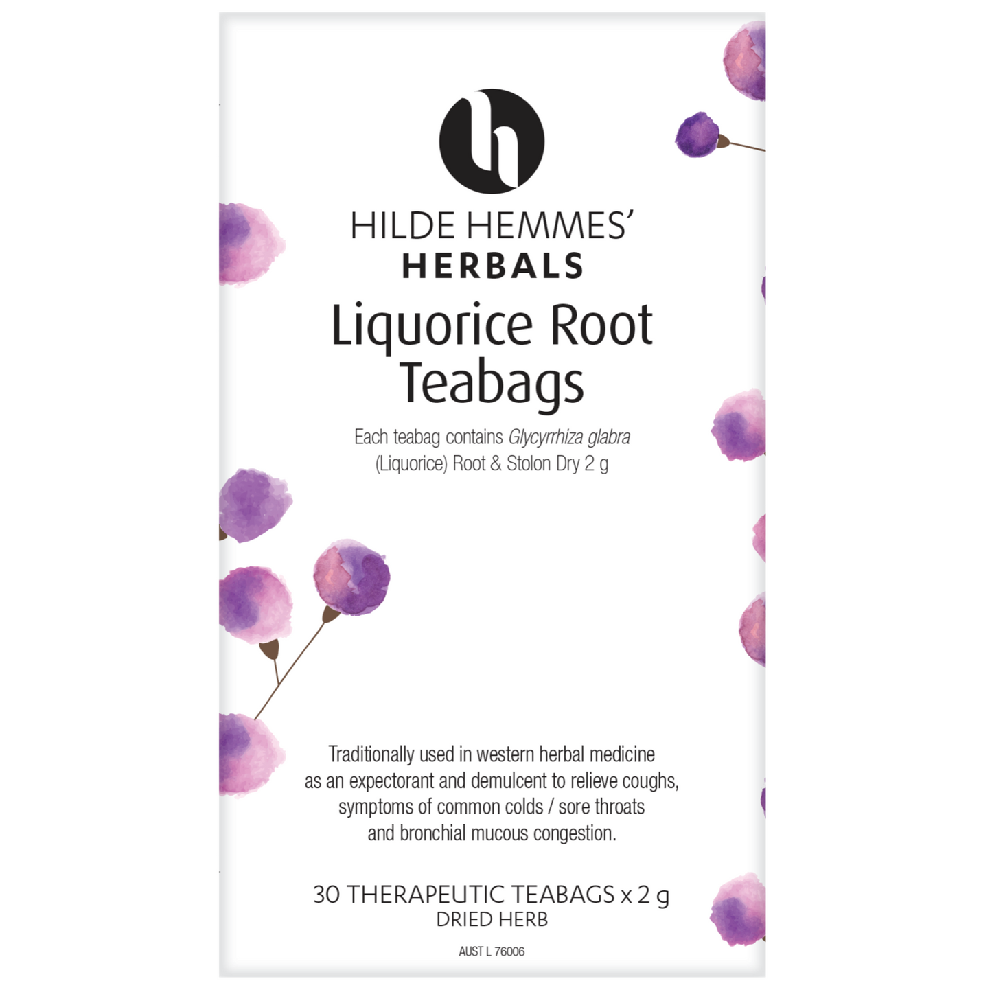 Hilde Hemmes Herbal's Tea 75g (Loose Leaf) Or 30 Tea Bags, Liquorice Root