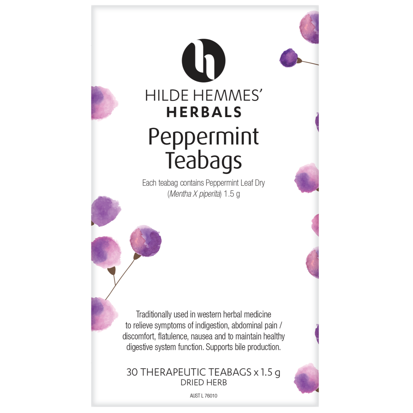 Hilde Hemmes Herbal's Tea 50g (Loose Leaf) Or 30 Tea Bags, Peppermint