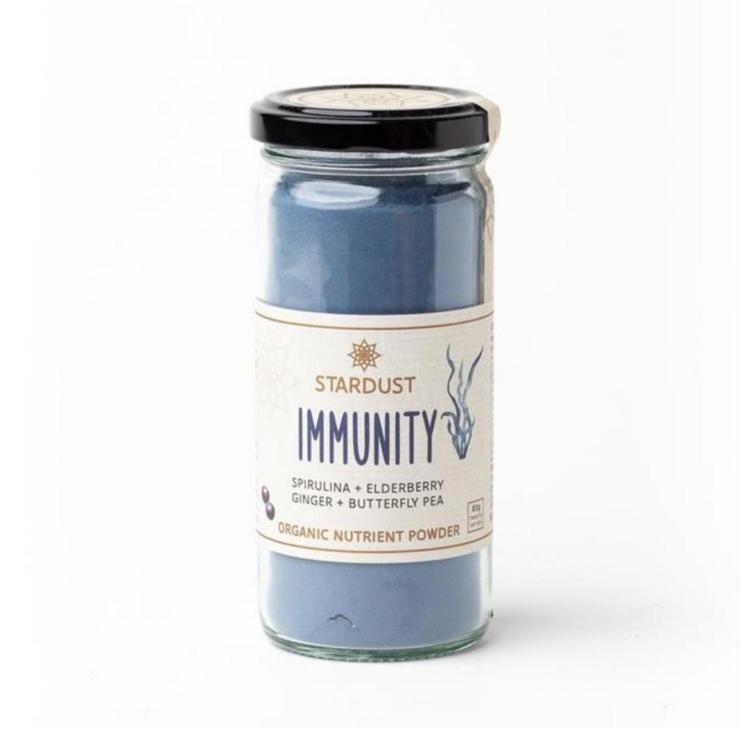 Mindful Foods Stardust Organic Blue Immunity Nutrient Powder 150g Or 600g, With Blue Spirulina & Butterfly Pea Powders