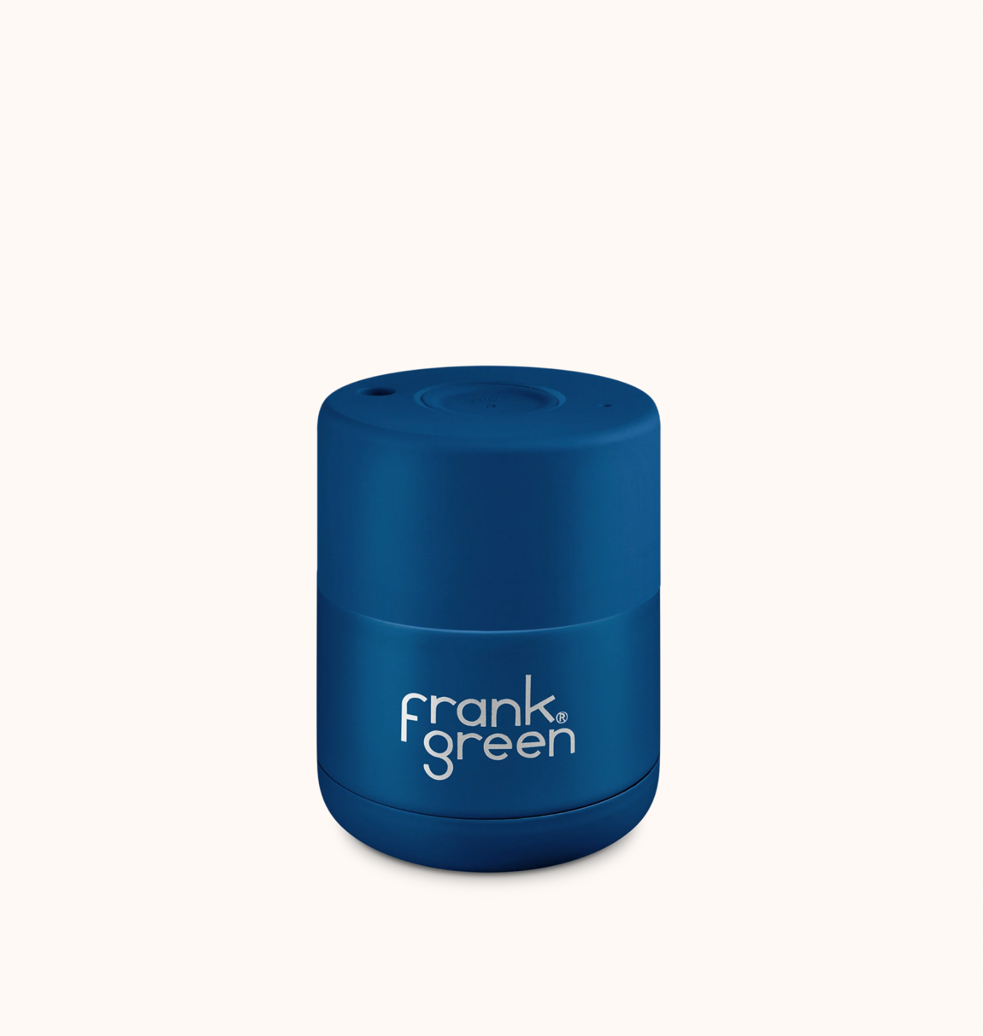Frank Green Ceramic Reusable Cup 6oz, 10oz Or 16oz, Deep Ocean (Push Button Lid)