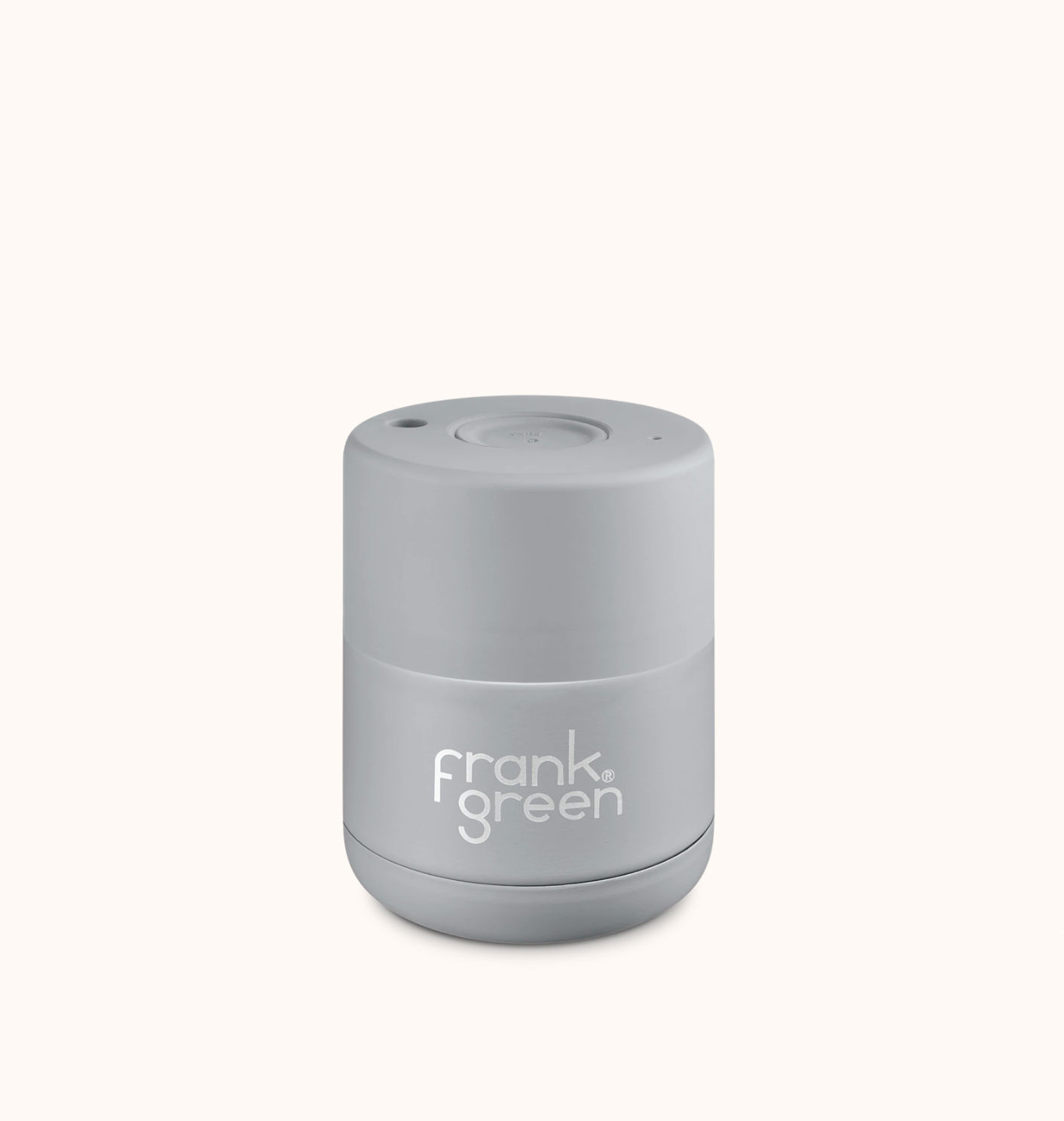 Frank Green Ceramic Reusable Cup 6oz, 10oz Or 16oz, Harbor Mist (Push Button Lid)