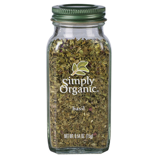 Simply Organic Basil 15g, (Glass Jar)