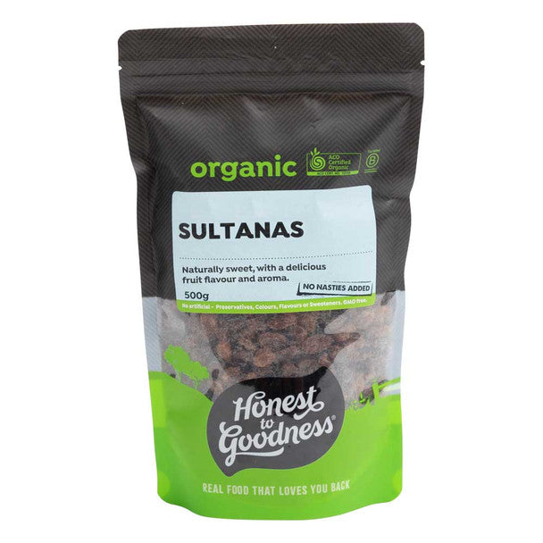 Honest To Goodness Dried Sultanas 200g Or 500g, Australian Certified Organic