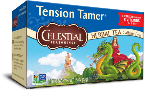 Celestial Seasonings Herbal Tea 20 Bags, Tension Tamer Caffeine Free