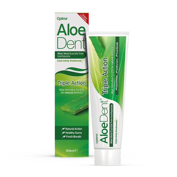 Aloe Dent Toothpaste, Triple Action 100ml Fluoride Free