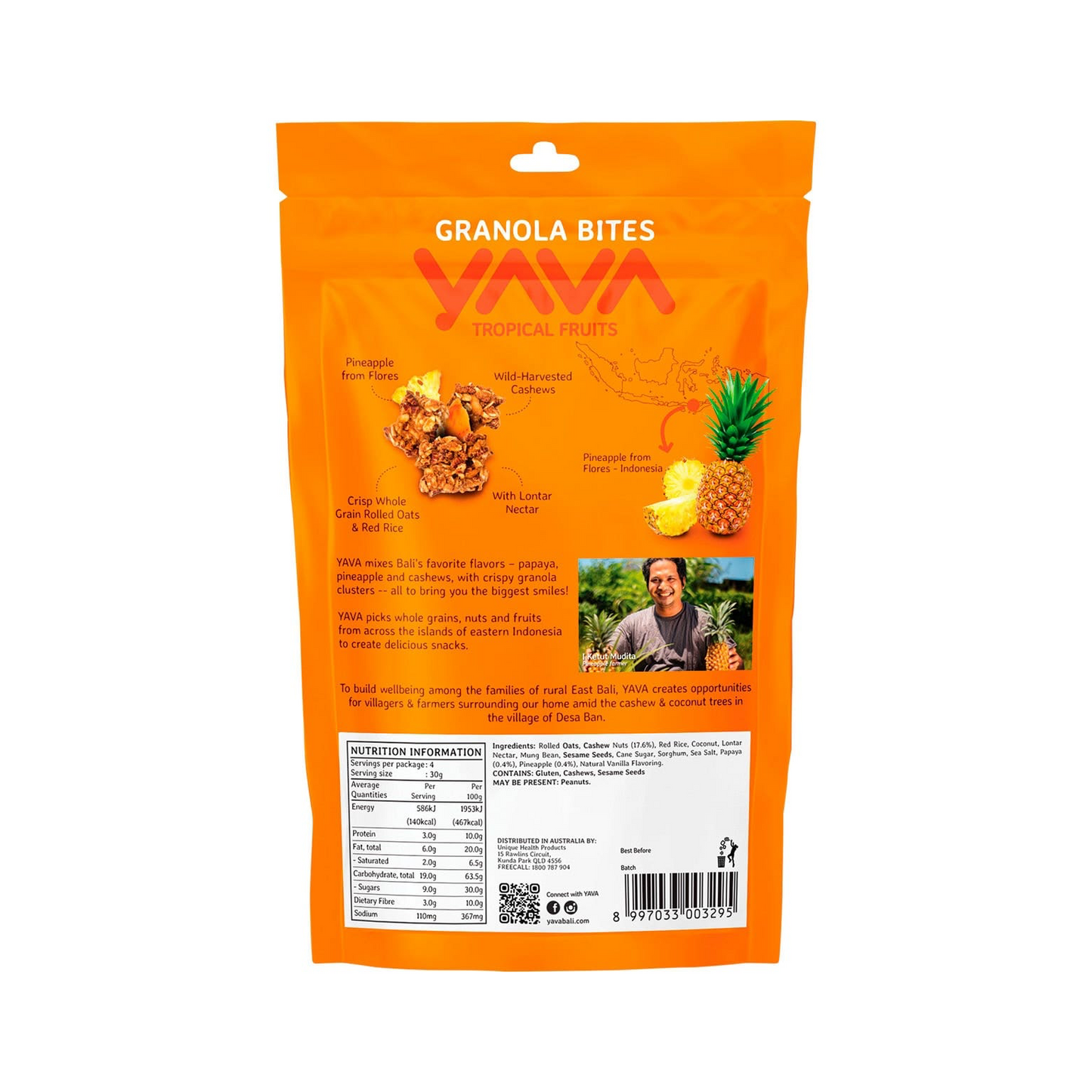 Yava Granola Bites 125g, Tropical Fruits Flavour