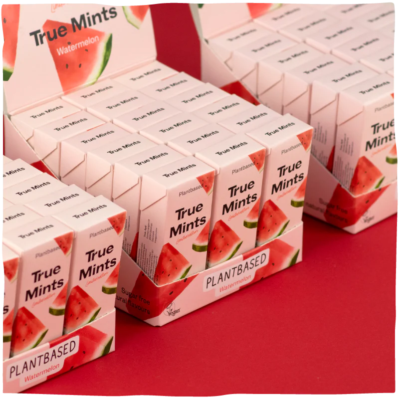 True Mints Sugar Free Mints A Single Pack (13g) Or A Box Of 18, Watermelon Flavour