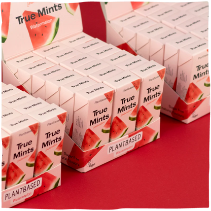True Mints Sugar Free Mints A Single Pack (13g) Or A Box Of 18, Watermelon Flavour