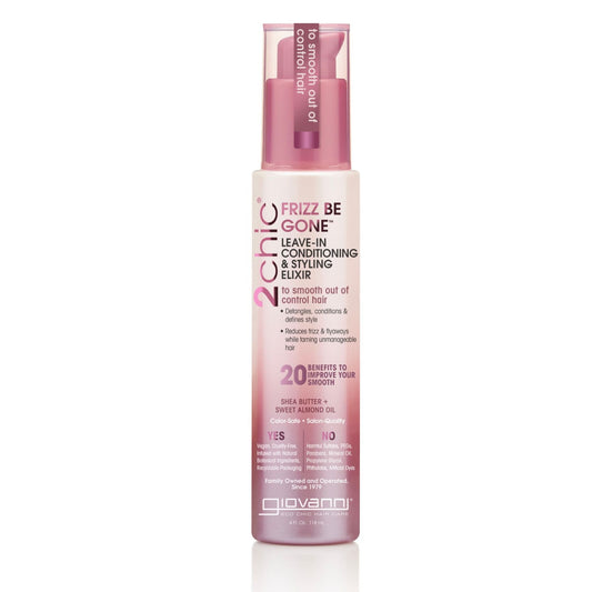 Giovanni 2Chic Frizz Be Gone Leave-In Conditioning & Styling Elixir 118ml, To Smooth Out Of Control Hair