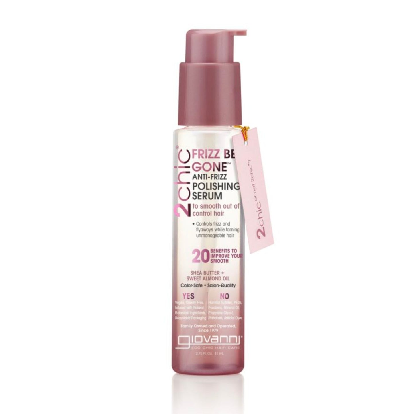 Giovanni 2Chic Frizz Be Gone Anti Frizz Polishing Serum 81ml, To Smooth Out Of Control Hair