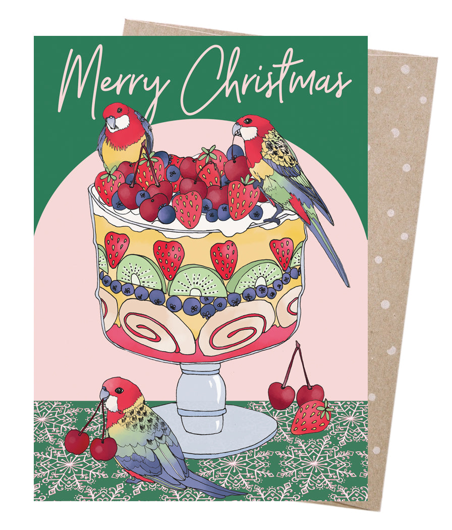 Earth Greetings Christmas Feast Card, Victoria McGrane Collection (Includes One Card & One Kraft Envelope)