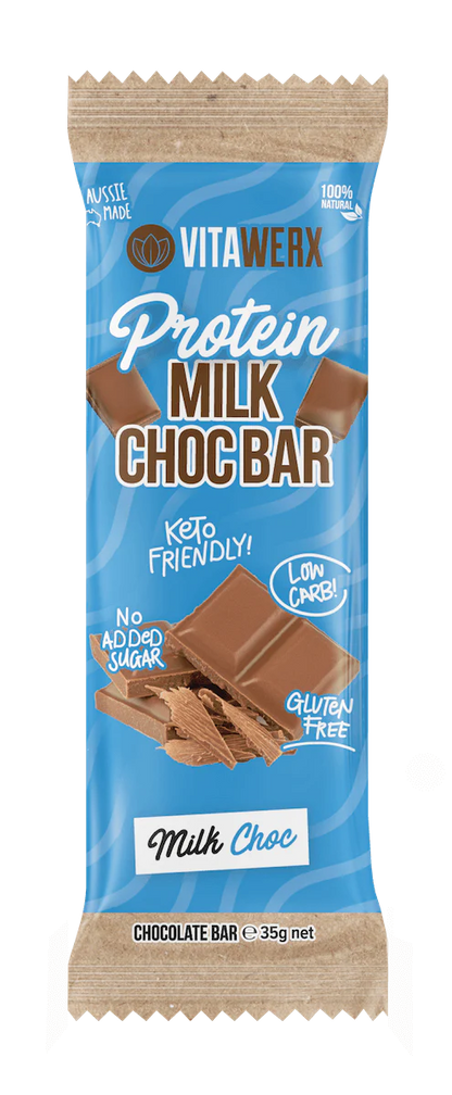 Vitawerx Protein Milk Chocolate Bar 35g Or A Box of 12x35g