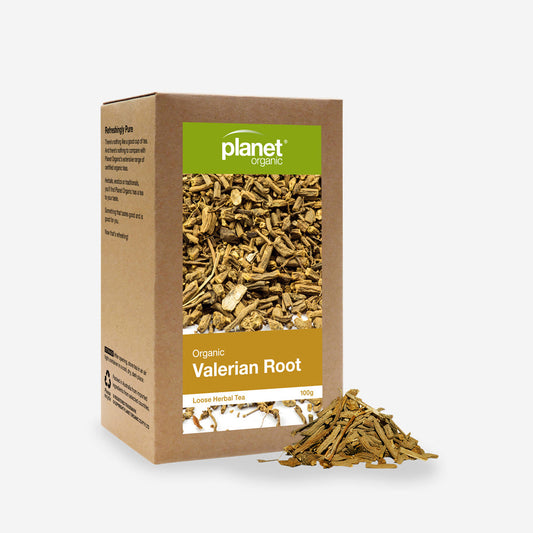 Planet Organic Tea Loose Leaf 100g, Valerian Root; Aid Anxiety & Insomnia