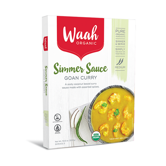 Waah Organic Simmer Sauce 300g, Goan Curry