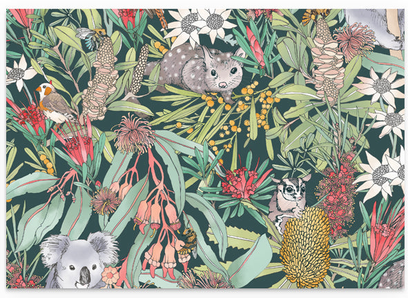 Earth Greetings Koala Park Australian Folded Wrapping Paper, Victoria McGrane Collection