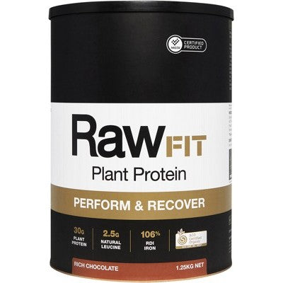 Amazonia RawFIT Plant Protein Perform & Recover 500g Or 1.25Kg, Rich Chocolate Flavour