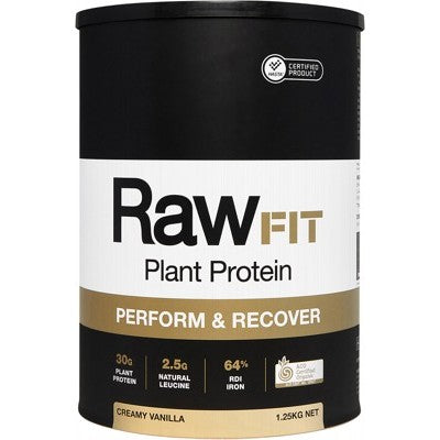 Amazonia RawFIT Plant Protein Perform & Recover 500g Or 1.25Kg, Creamy Vanilla Flavour