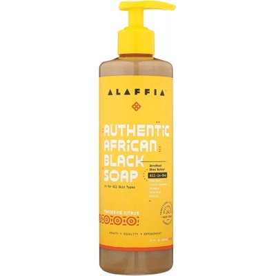 Alaffia African Black Soap All-In-One 476ml, Tangerine-Citrus Fragrance