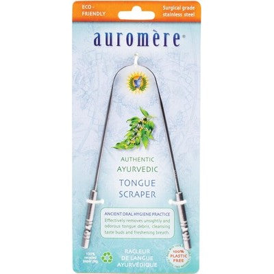 Auromere Ayurvedic Tongue Scraper, Surgical Grade Stainless Steel