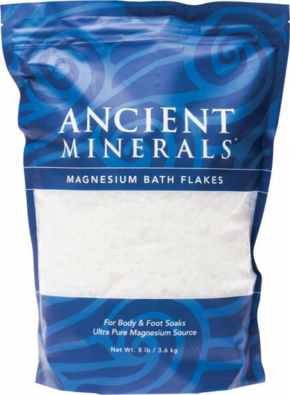 Ancient Minerals Magnesium Bath Flakes Ultra 750g, 2Kg Or 3.63Kg, Magnesium Chloride With MSM