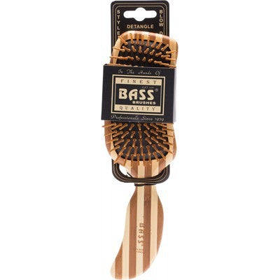 Bass Brushes Bamboo Wood Hair Brush Semi S Shaped