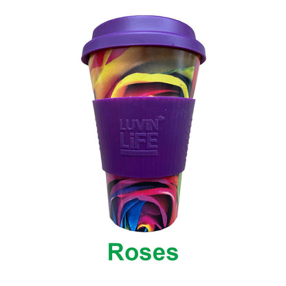 Luvin Life Bamboo Eco Travel Cup, 100% Biodegradable & BPA Free Please Choose Your Pattern