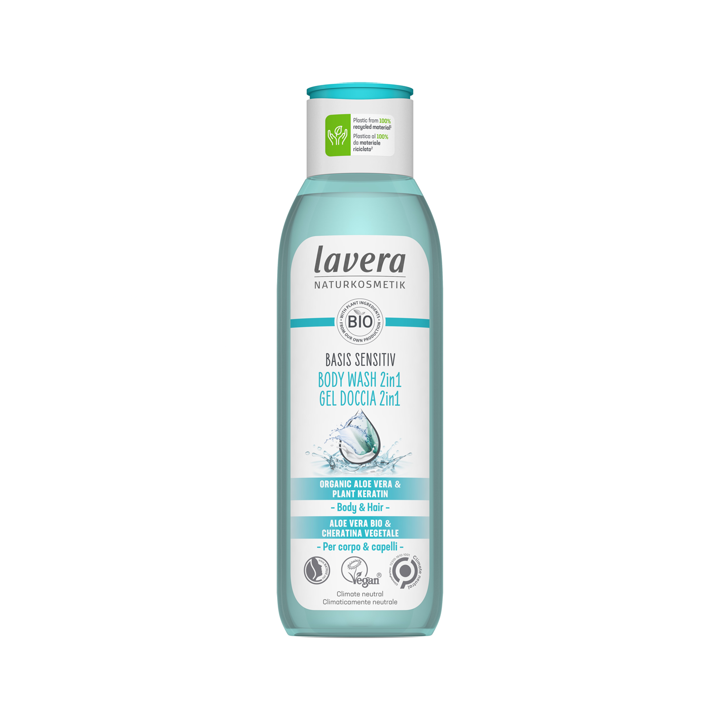 Lavera Basis Sensitiv 2in1 Hair & Body Wash 250ml