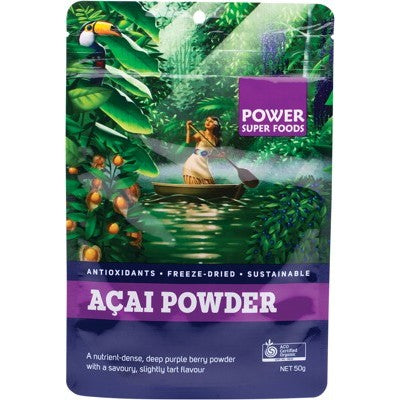 Power Super Foods Acai Powder "The Origin Series" 50g Or 100g, Freeze Dried & Certified Organic