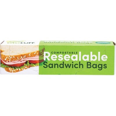 BioTuff Resealable Sandwich Bags 18 x 17cm 30 Bags