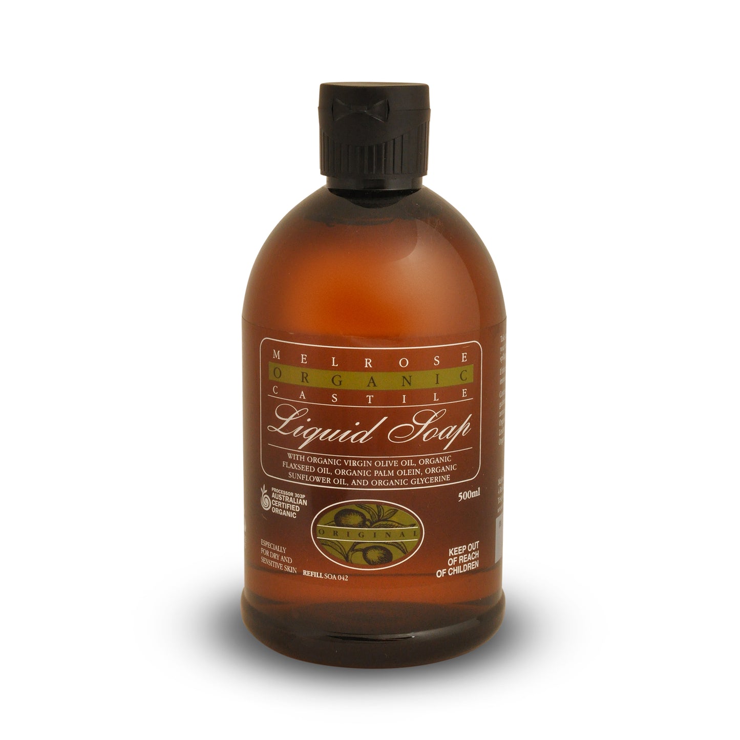 Melrose Organic Original Castile Liquid Soap Refill 500ml