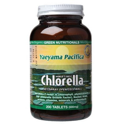 Green Nutritionals Yaeyama Pacifica Chlorella 200 Tablets
