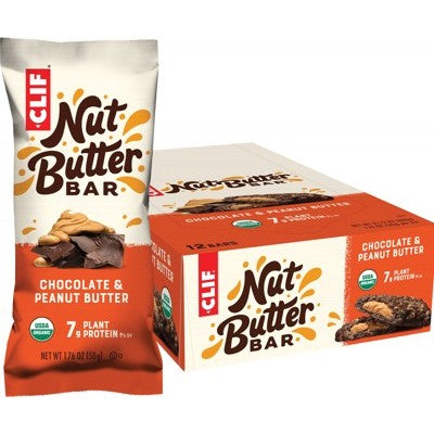 Clif Nut Butter Bar, Chocolate & Peanut Butter Single Bar (50g) Or A Box Of 12 Bars